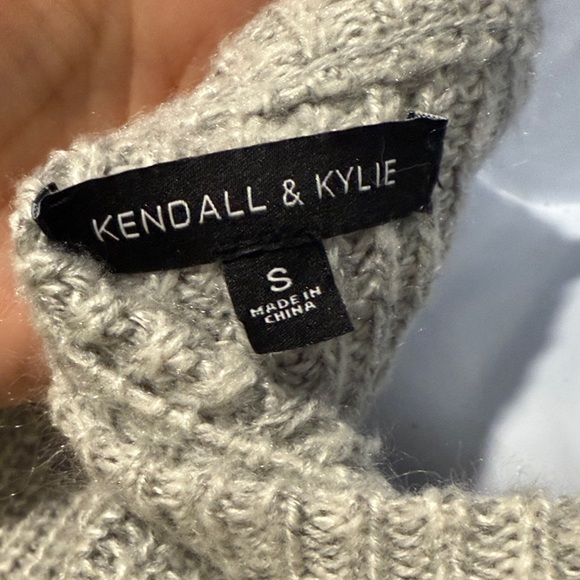 Kendall & Kylie Gray Lace-Up Sweater - Picture 6 of 6